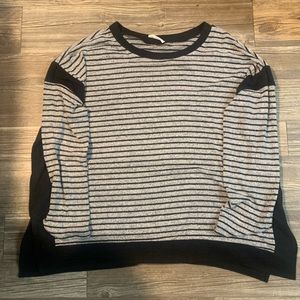 ChicSoul Women’s Top Blouse Striped Black & White 3X